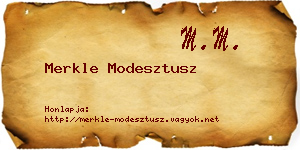 Merkle Modesztusz névjegykártya